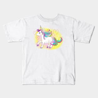 Little bunny carton unicorn Kids T-Shirt